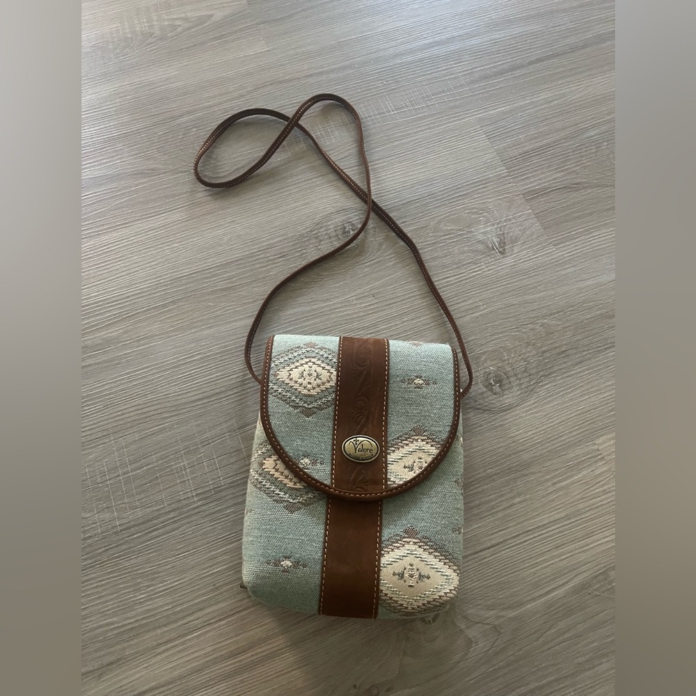 Valore by luigi morello Green and Brown Crossbody azetic bag